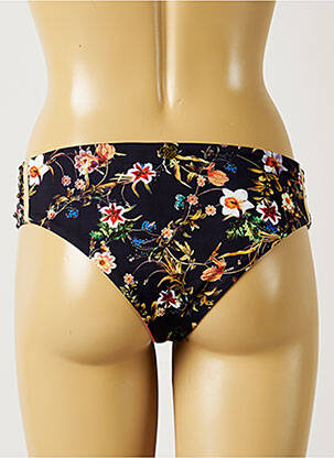 Bas de maillot de bain imprimé fleurs culotte noir BANANA MOON femme