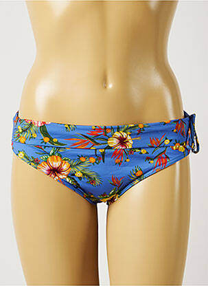 Bas de maillot de bain imprimé fleurs culotte bleu BANANA MOON femme