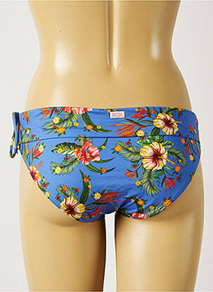 Bas de maillot de bain imprimé fleurs culotte bleu BANANA MOON femme