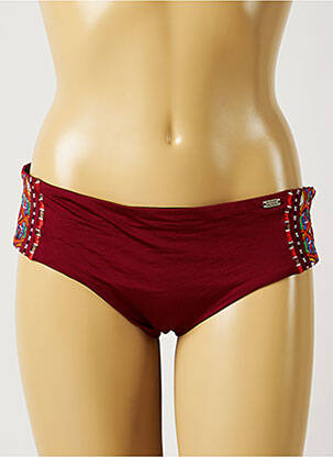 Bas de maillot de bain tissage satiné culotte rouge BANANA MOON femme