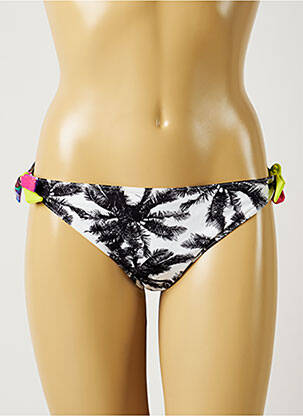Bas de maillot de bain tissage satiné bikini noir BANANA MOON femme