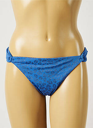 Bas de maillot de bain effet matière satinée culotte bleu BANANA MOON femme