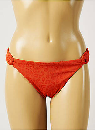 Bas de maillot de bain effet matière satinée culotte orange BANANA MOON femme