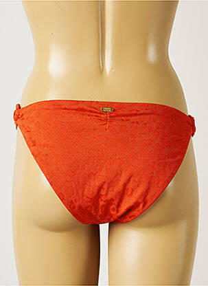 Bas de maillot de bain effet matière satinée culotte orange BANANA MOON femme