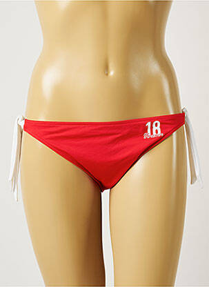 Bas de maillot de bain tissage satiné bikini rouge BANANA MOON femme