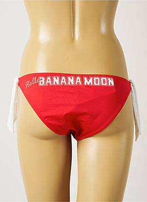 Bas de maillot de bain tissage satiné bikini rouge BANANA MOON femme