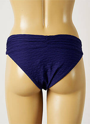Bas de maillot de bain tissage texturé culotte bleu BANANA MOON femme