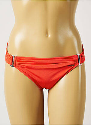 Bas de maillot de bain tissage satiné culotte orange BANANA MOON femme