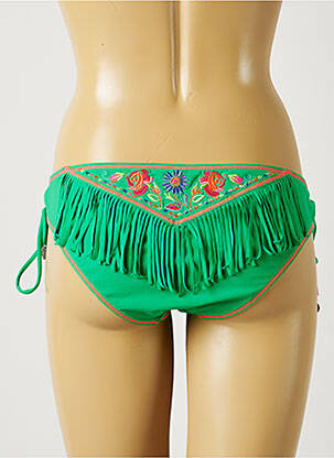 Bas de maillot de bain tissage satiné bikini vert BANANA MOON femme