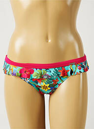 Bas de maillot de bain imprimé fleurs culotte rose BANANA MOON femme