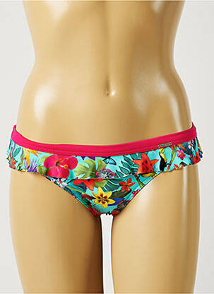 Bas de maillot de bain imprimé fleurs culotte rose BANANA MOON femme