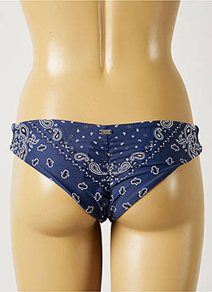 Bas de maillot de bain effet matière satinée culotte bleu BANANA MOON femme