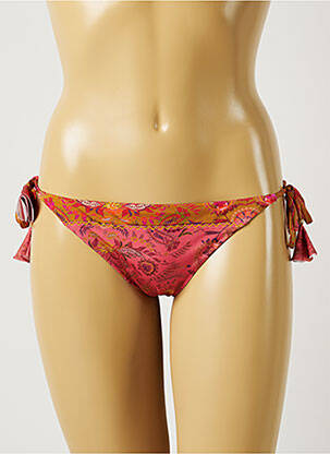 Bas de maillot de bain effet matière satinée bikini rose BANANA MOON femme