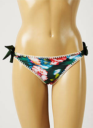 Bas de maillot de bain imprimé fleurs bikini vert BANANA MOON femme