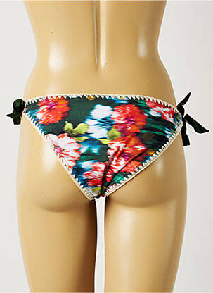 Bas de maillot de bain imprimé fleurs bikini vert BANANA MOON femme