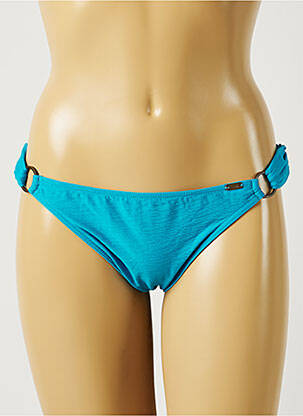 Bas de maillot de bain tissage texturé culotte bleu BANANA MOON femme