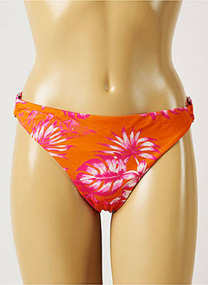 Bas de maillot de bain imprimé fleurs culotte orange BANANA MOON femme
