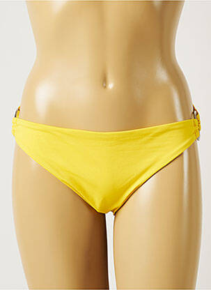 Bas de maillot de bain tissage satiné culotte jaune BANANA MOON femme