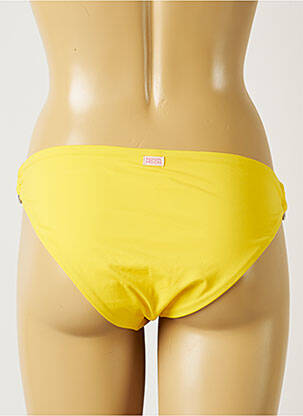 Bas de maillot de bain tissage satiné culotte jaune BANANA MOON femme