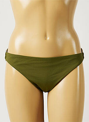 Bas de maillot de bain tissage satiné culotte vert BANANA MOON femme