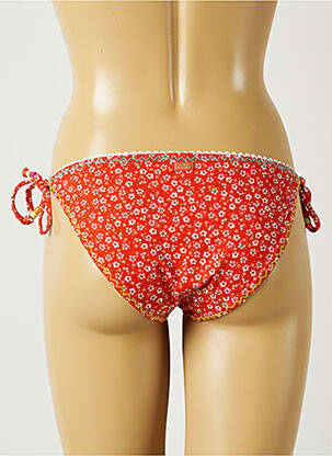 Bas de maillot de bain imprimé fleurs bikini orange BANANA MOON femme