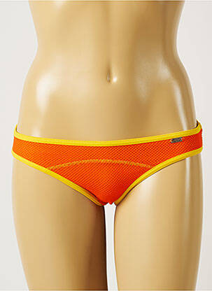 Bas de maillot de bain tissage texturé culotte orange BANANA MOON femme