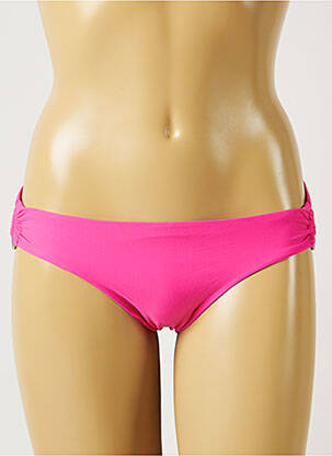 Bas de maillot de bain effet matière satinée culotte rose BANANA MOON femme