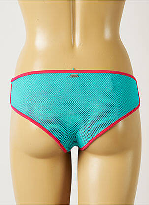 Bas de maillot de bain tissage texturé culotte bleu BANANA MOON femme