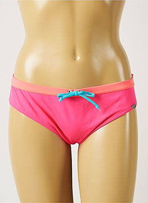 Bas de maillot de bain effet matière satinée culotte rose BANANA MOON femme