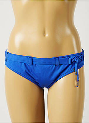 Bas de maillot de bain effet matière satinée culotte bleu BANANA MOON femme
