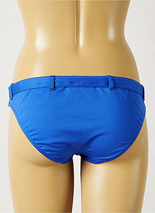 Bas de maillot de bain effet matière satinée culotte bleu BANANA MOON femme