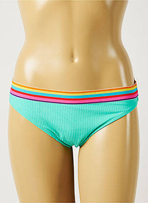 Bas de maillot de bain effet matière satinée culotte vert BANANA MOON femme