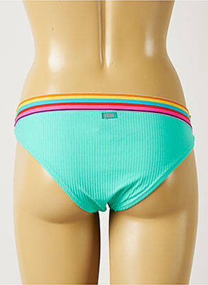 Bas de maillot de bain effet matière satinée culotte vert BANANA MOON femme