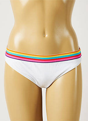 Bas de maillot de bain effet matière satinée culotte blanc BANANA MOON femme