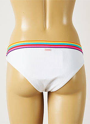 Bas de maillot de bain effet matière satinée culotte blanc BANANA MOON femme
