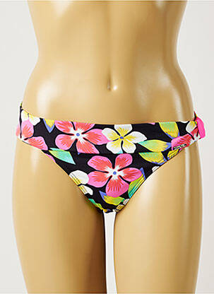Bas de maillot de bain imprimé fleurs culotte noir BANANA MOON femme