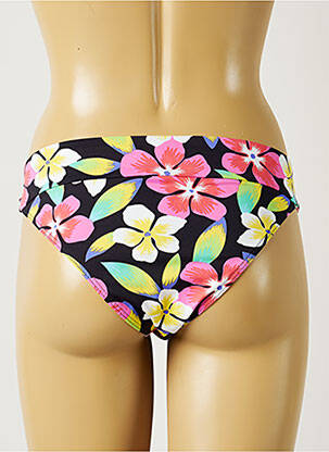 Bas de maillot de bain imprimé fleurs culotte noir BANANA MOON femme