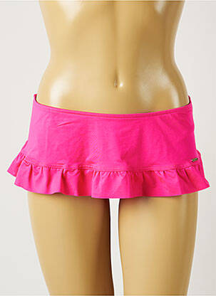 Bas de maillot de bain effet matière satinée culotte rose BANANA MOON femme