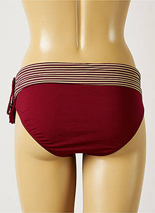 Bas de maillot de bain effet matière satinée culotte rouge BANANA MOON femme