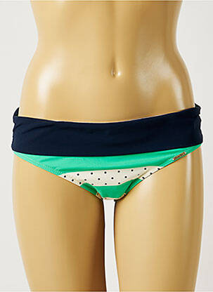 Bas de maillot de bain tissage satiné culotte vert BANANA MOON femme