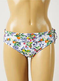 Bas de maillot de bain imprimé fleurs culotte blanc BANANA MOON femme