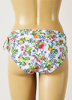 Bas de maillot de bain imprimé fleurs culotte blanc BANANA MOON femme