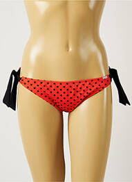 Bas de maillot de bain effet matière satinée bikini orange BANANA MOON femme