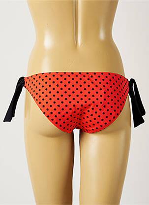 Bas de maillot de bain effet matière satinée bikini orange BANANA MOON femme
