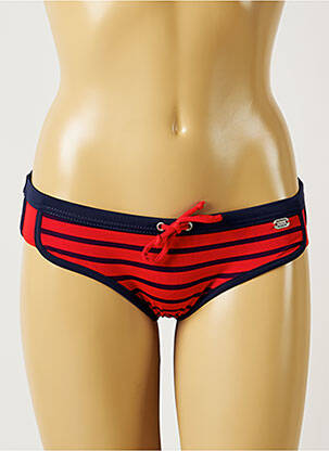 Bas de maillot de bain effet matière satinée culotte rouge BANANA MOON femme