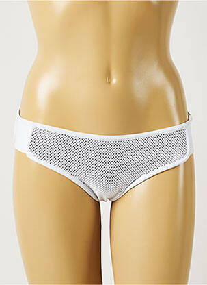 Bas de maillot de bain effet matière satinée culotte blanc BANANA MOON femme