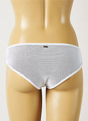 Bas de maillot de bain effet matière satinée culotte blanc BANANA MOON femme