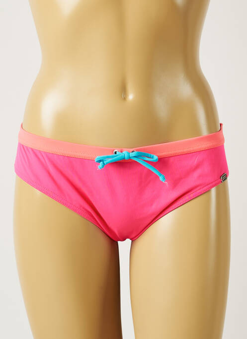 Bas de maillot de bain effet matière satinée culotte rose BANANA MOON femme