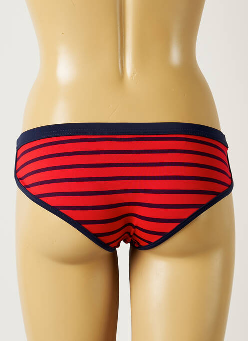 Bas de maillot de bain imprimé rayures culotte rouge BANANA MOON femme
