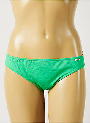 Bas de maillot de bain tissage satiné culotte vert BANANA MOON femme